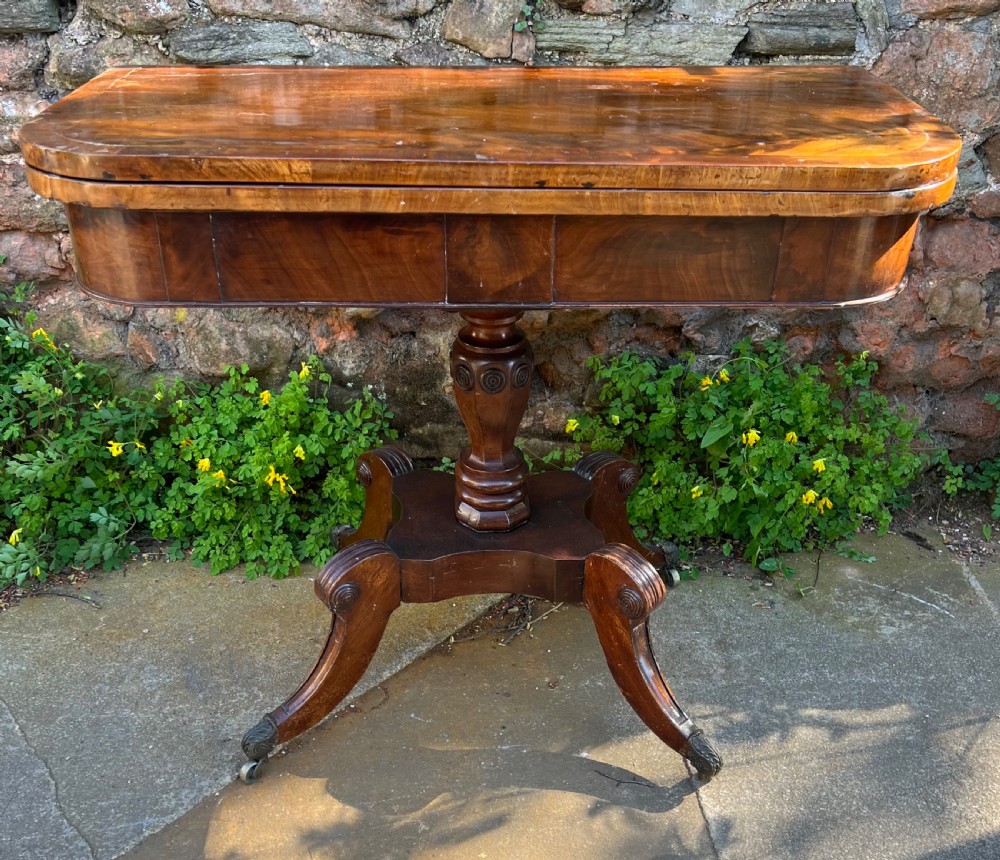 A regency mahogany card table  View VII