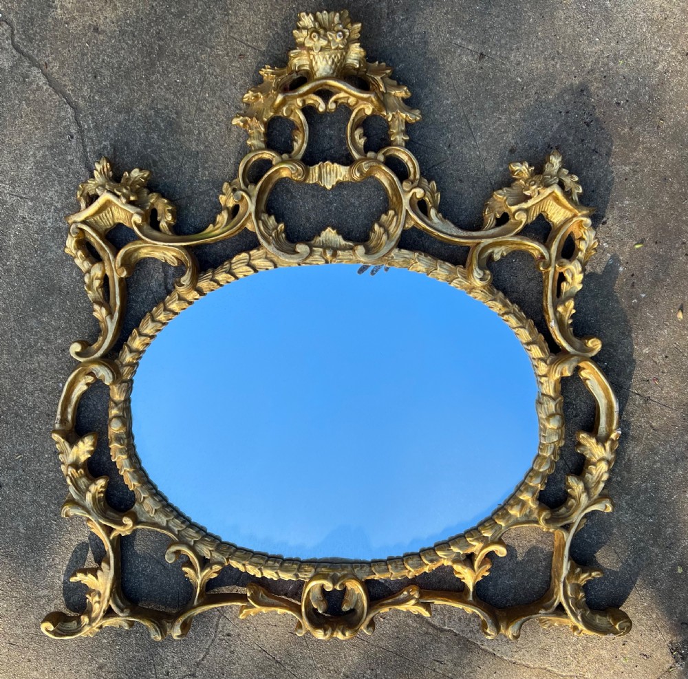 Italian Carved giltwood mirror in the rococo taste  View II