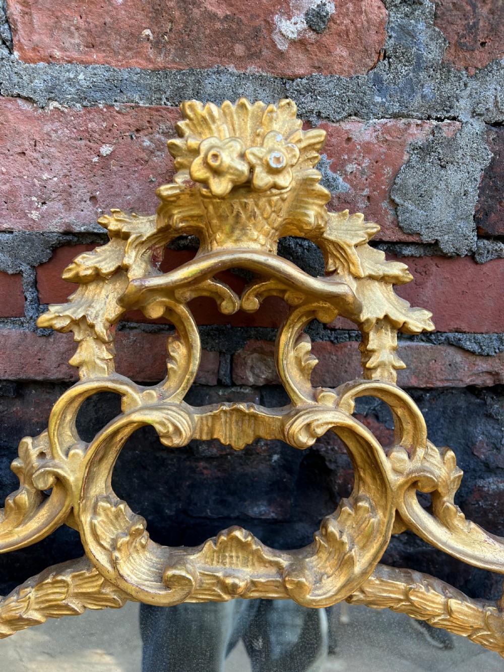 Italian Carved giltwood mirror in the rococo taste  View III