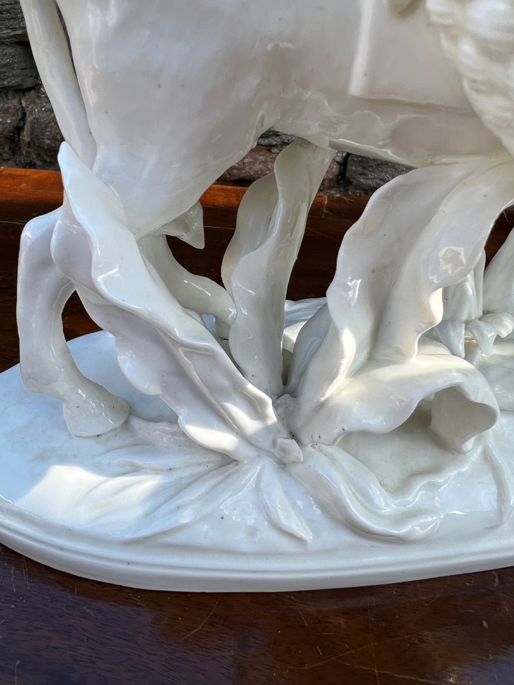 Pair of porcelain figures by moore bros, depicting a man and a woman riding donkeys  View IX