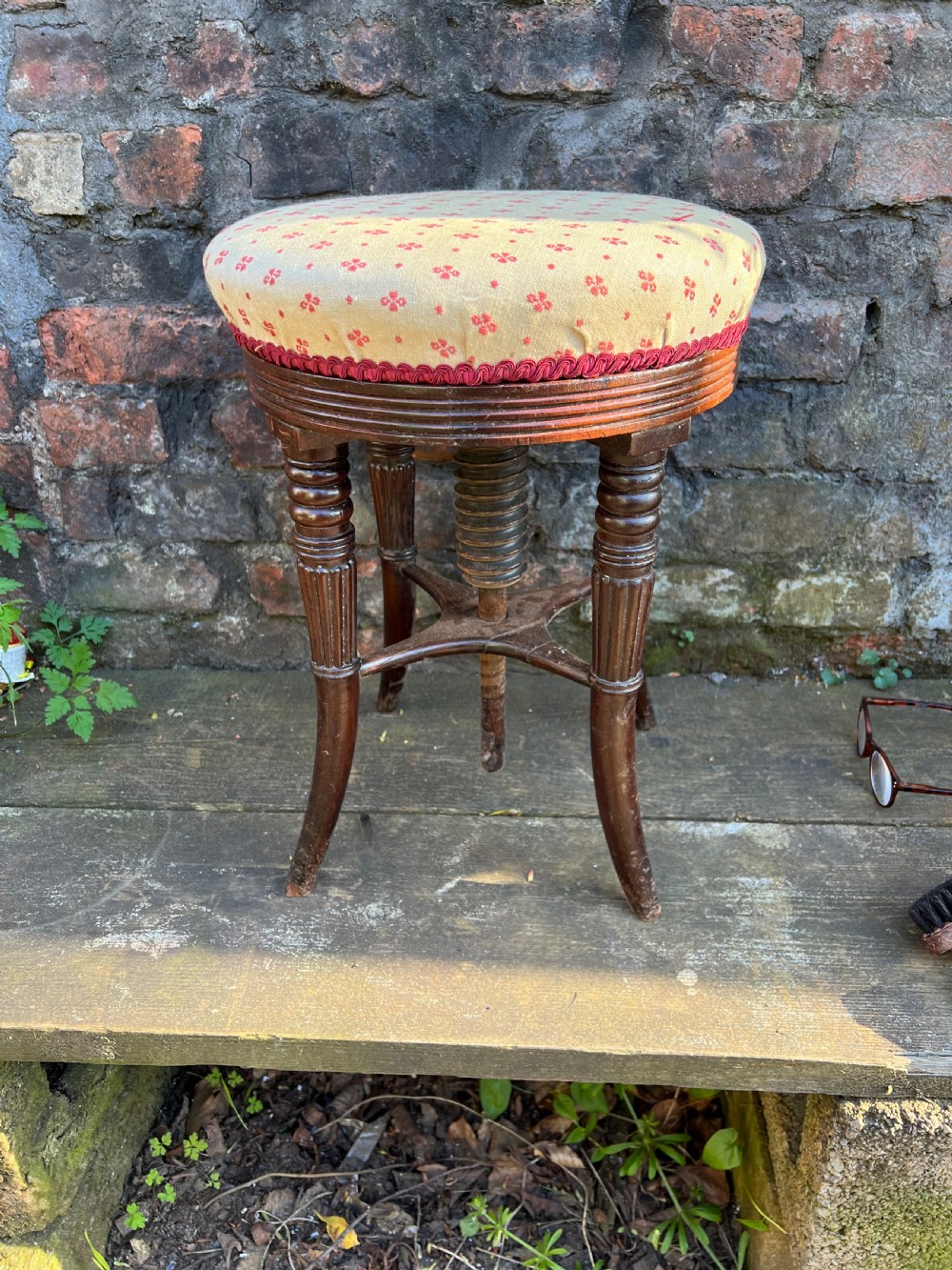 Mahogany revolving stool in the manner of gillows  View IV