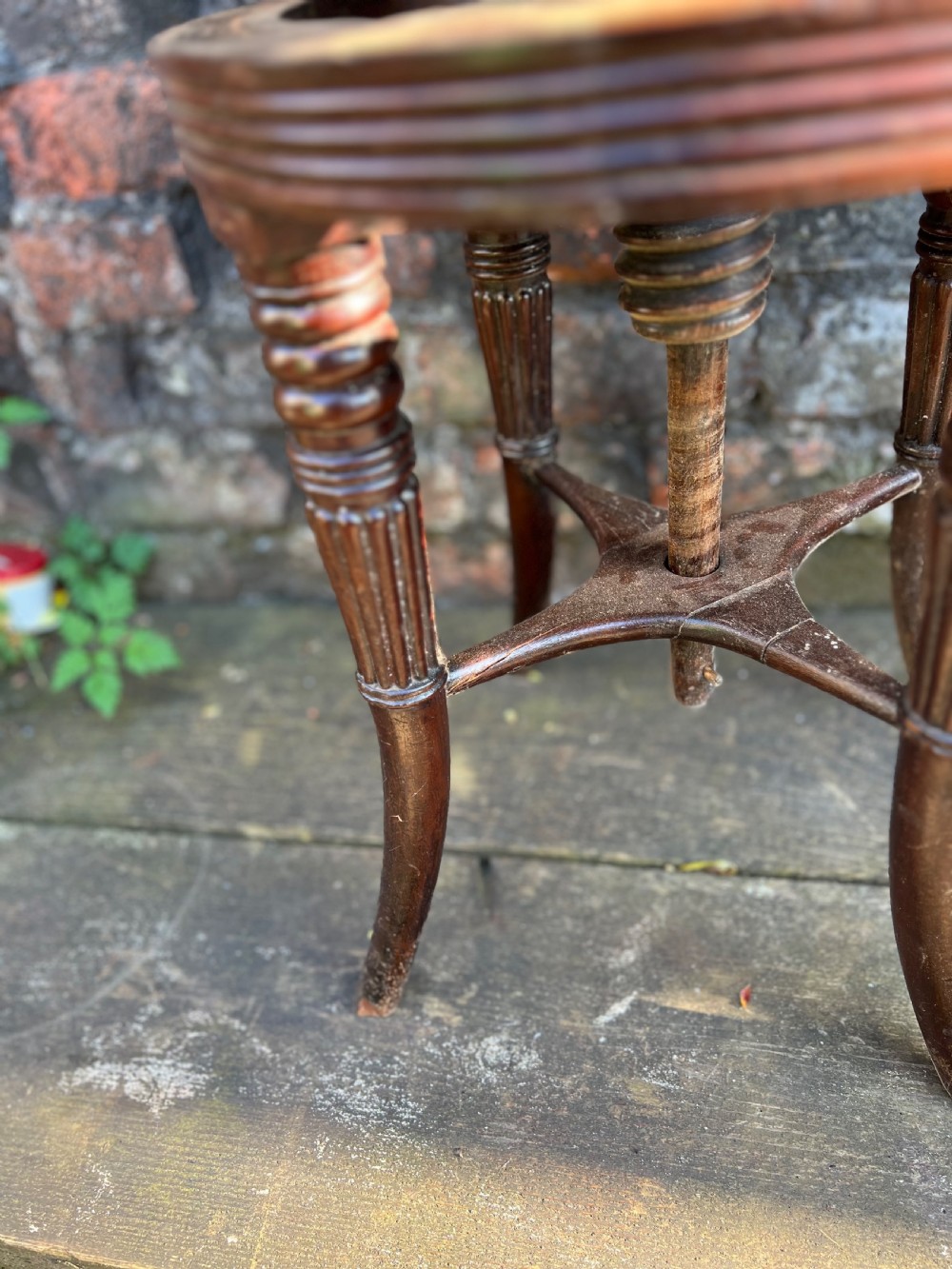 Mahogany revolving stool in the manner of gillows  View V