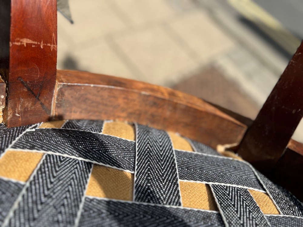 Swept back mahogany armchair in the manner of gillows  View IX