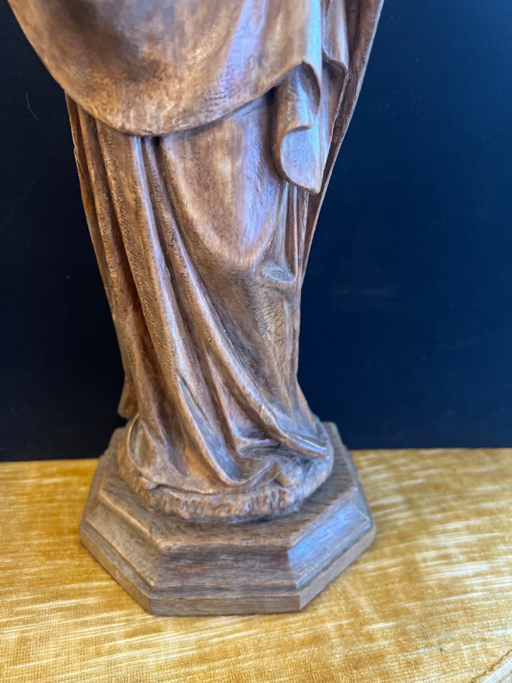 C18th carved wood figure of Mary View VII