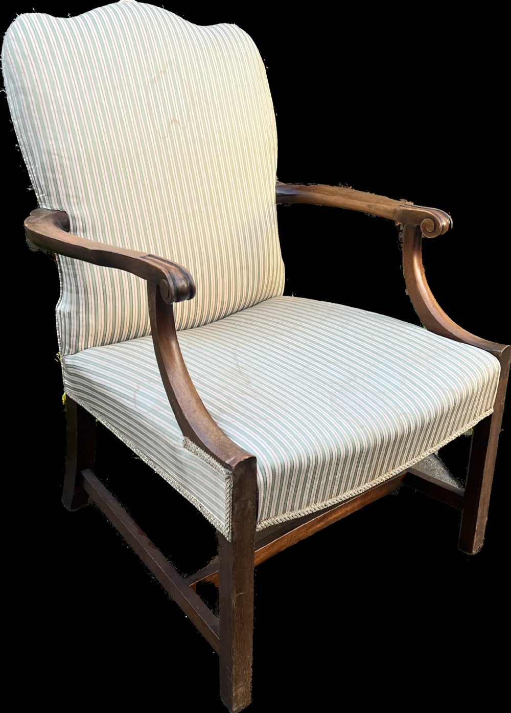 C18th mahogany Gainsborough armchair 