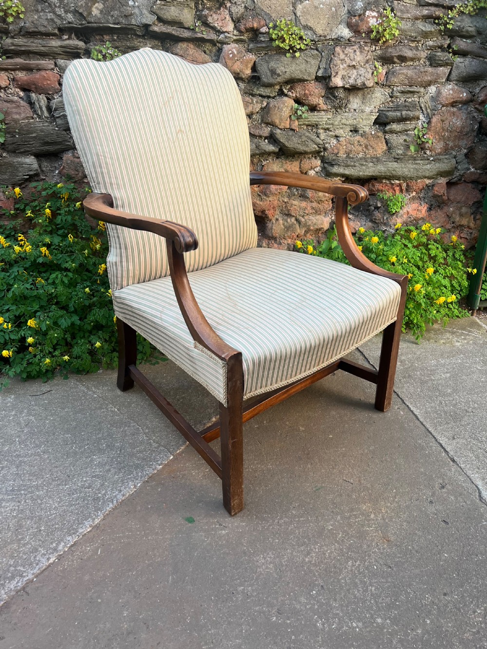 C18th mahogany Gainsborough armchair  View III