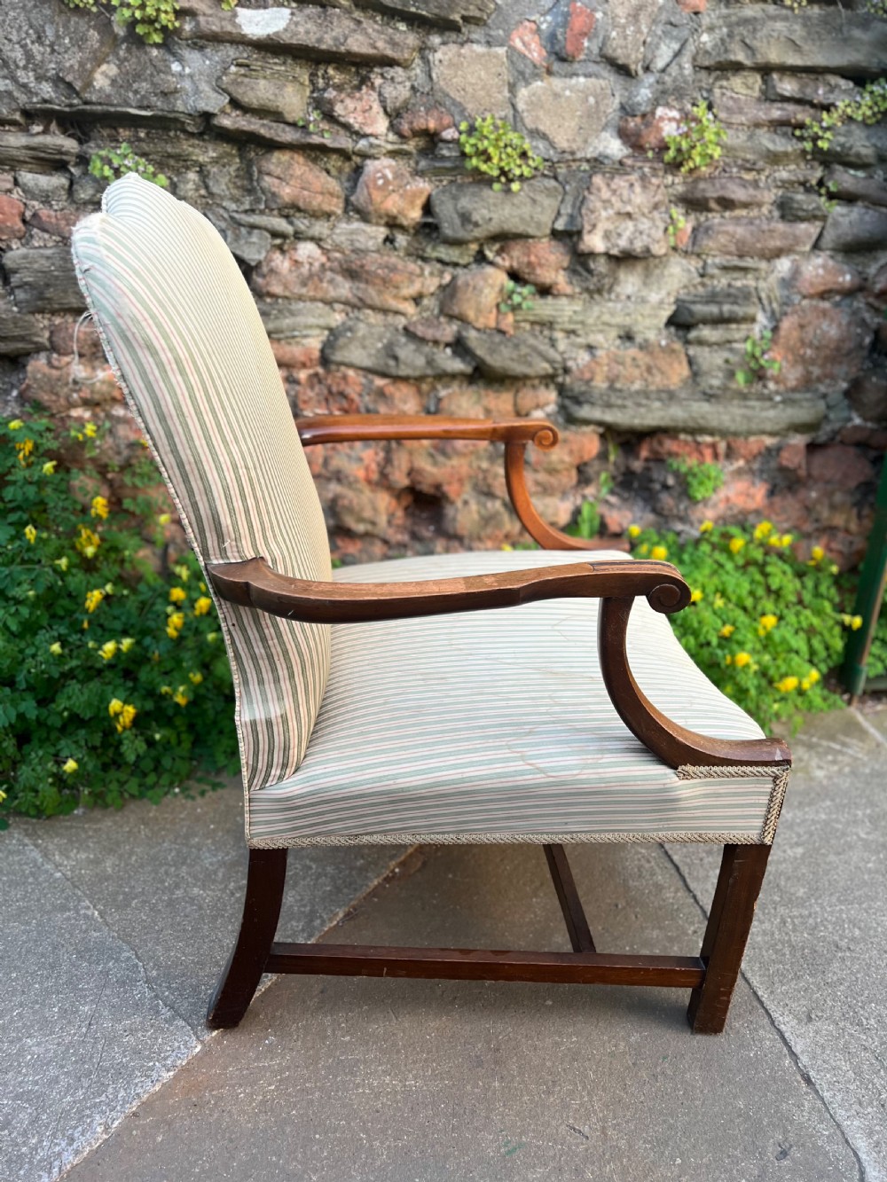 C18th mahogany Gainsborough armchair  View IV