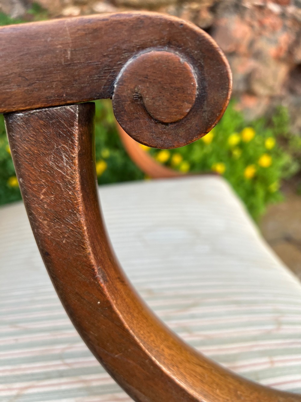 C18th mahogany Gainsborough armchair  View VIII