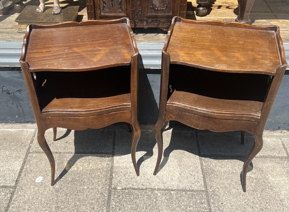 Pair of oak bedside tables  View V