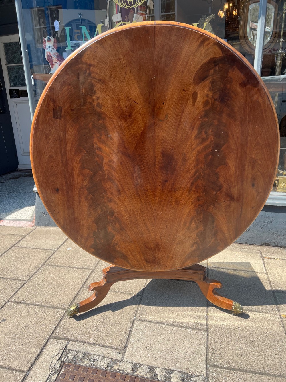 Regency Mahogany circular table with tripod base  View II