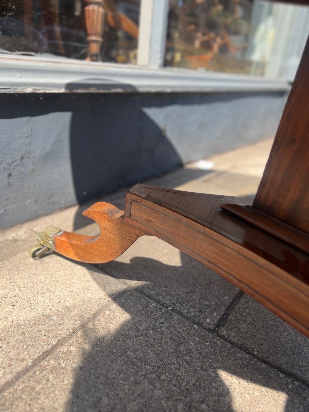 Regency Mahogany circular table with tripod base  View V