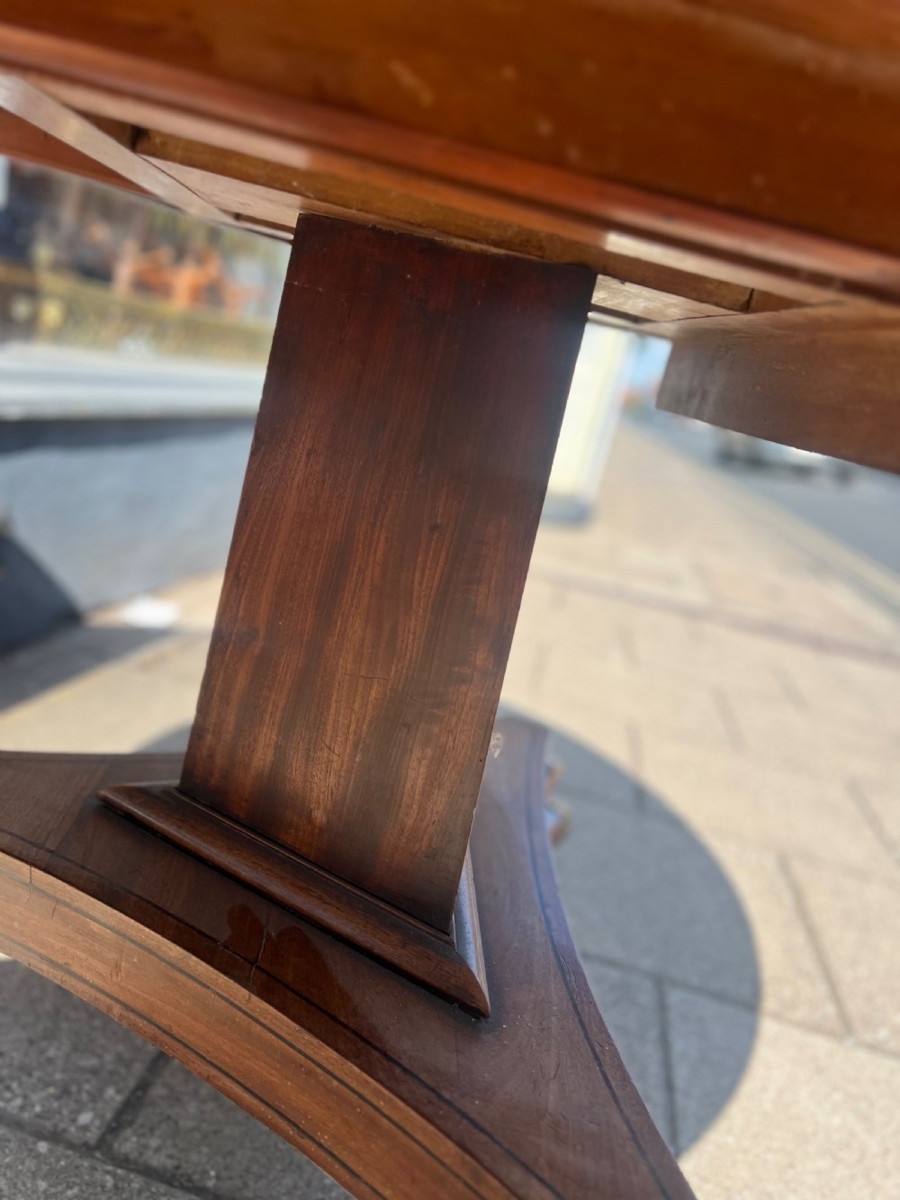 Regency Mahogany circular table with tripod base  View VII