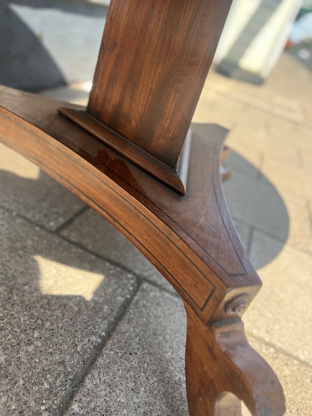 Regency Mahogany circular table with tripod base  View VIII