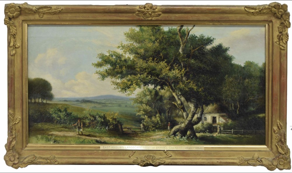 Oil on canvas landscape style of Samuel David Colkett ( British 1806-1863) 