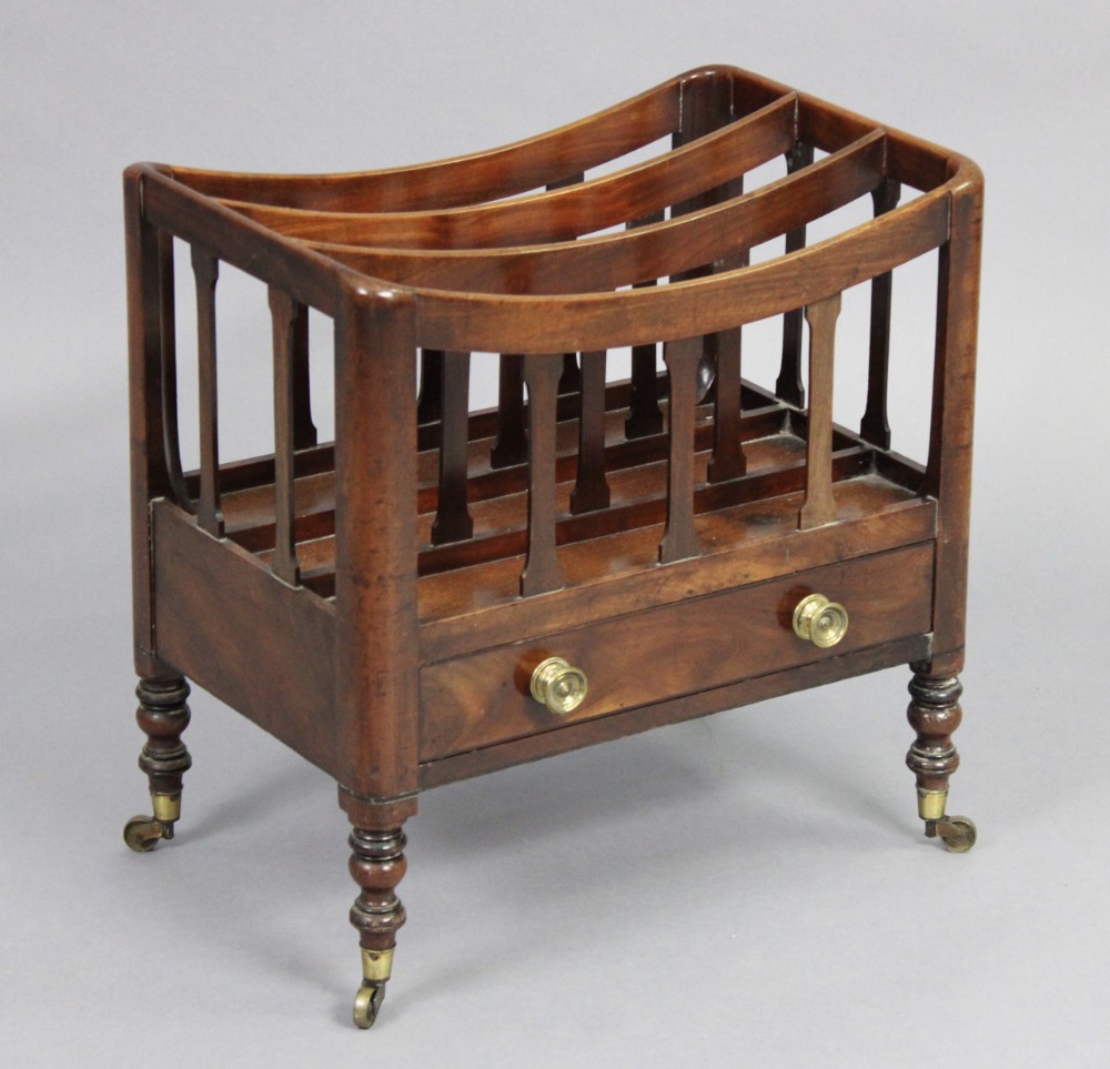 A regency mahogany Canterbury 