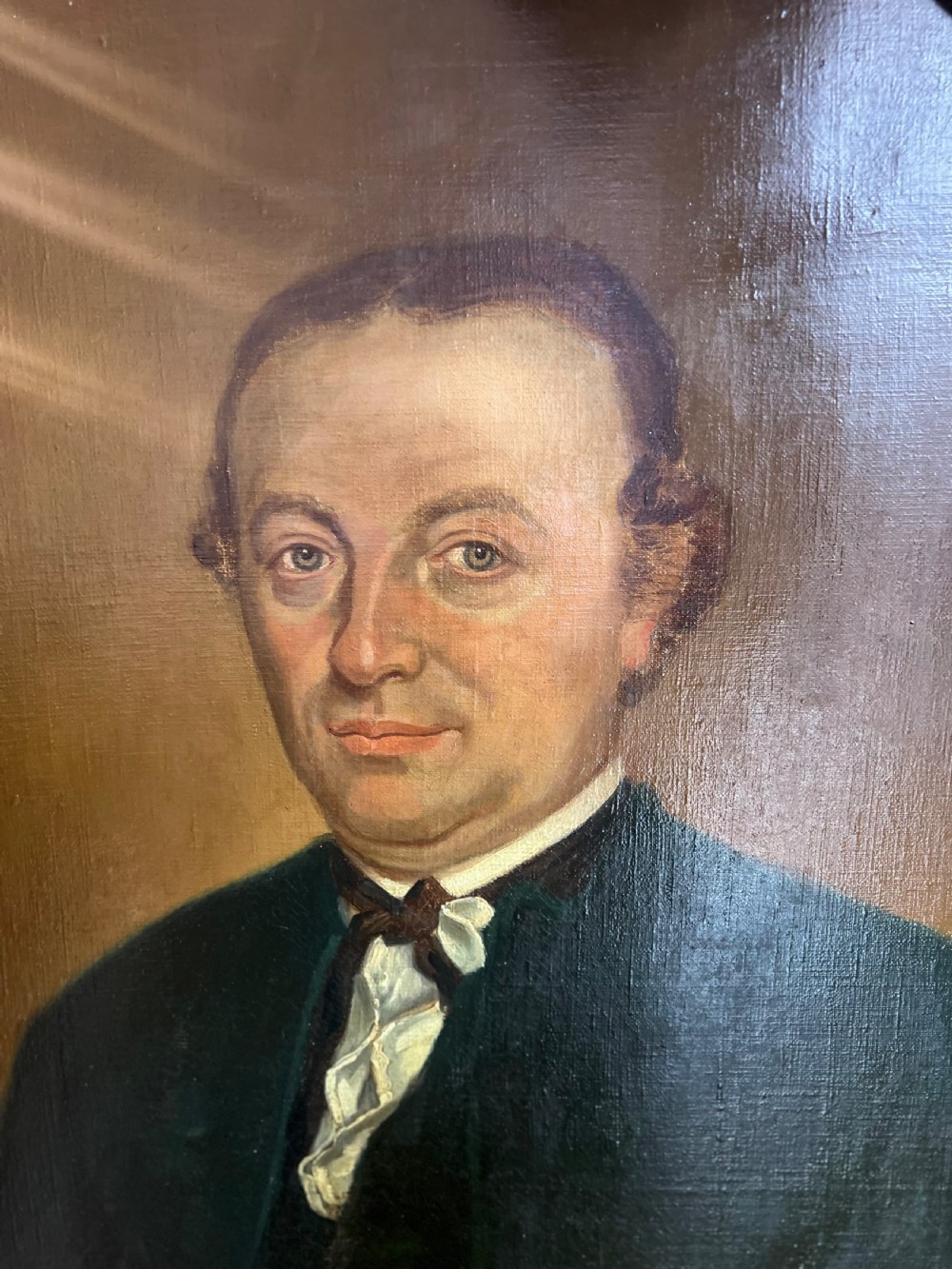 An C18th pair of oil on canvas portraits copied in the 1930s  View II