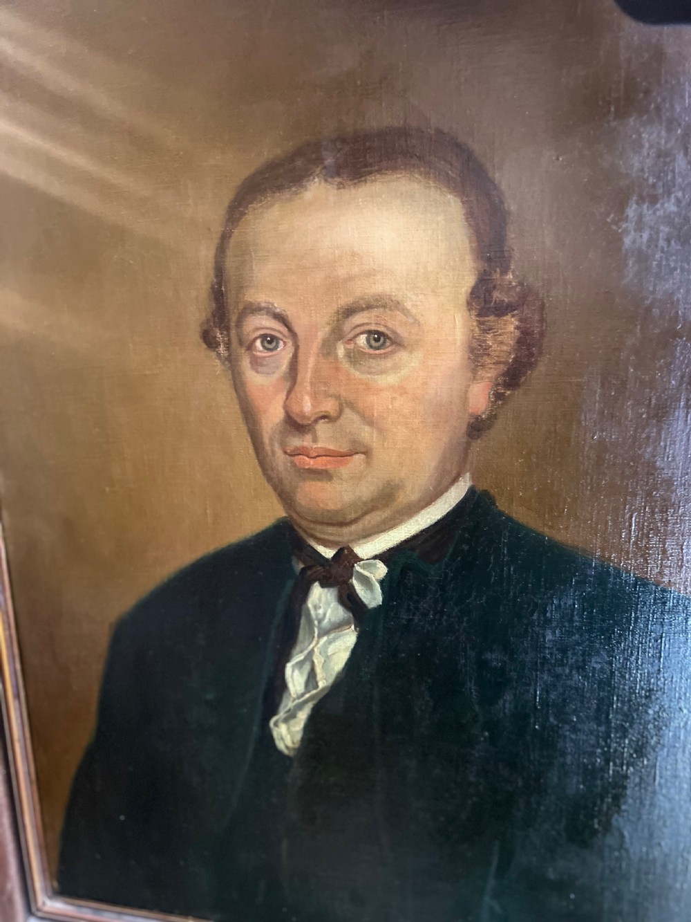 An C18th pair of oil on canvas portraits copied in the 1930s  View III