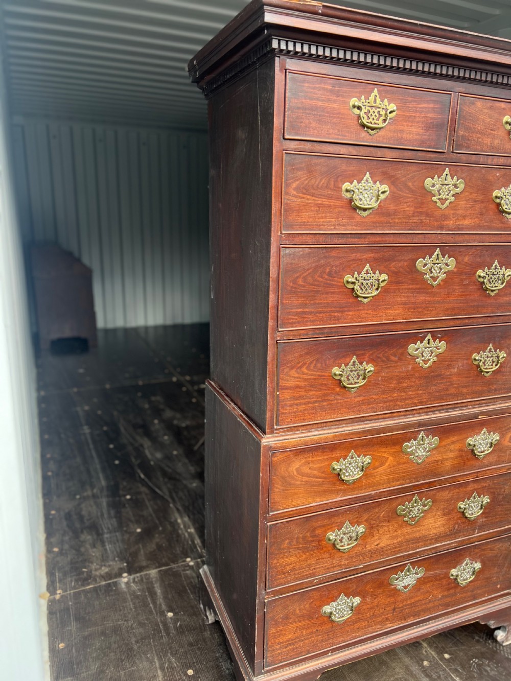 C19th Mahogany chest on chest Tallboy  View IV