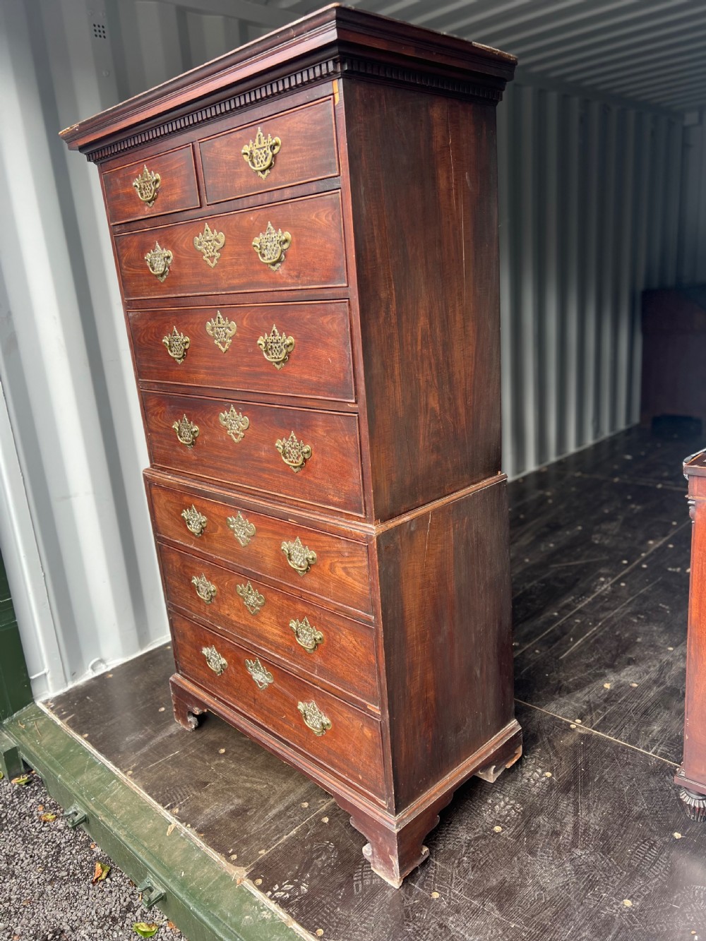 C19th Mahogany chest on chest Tallboy  View V