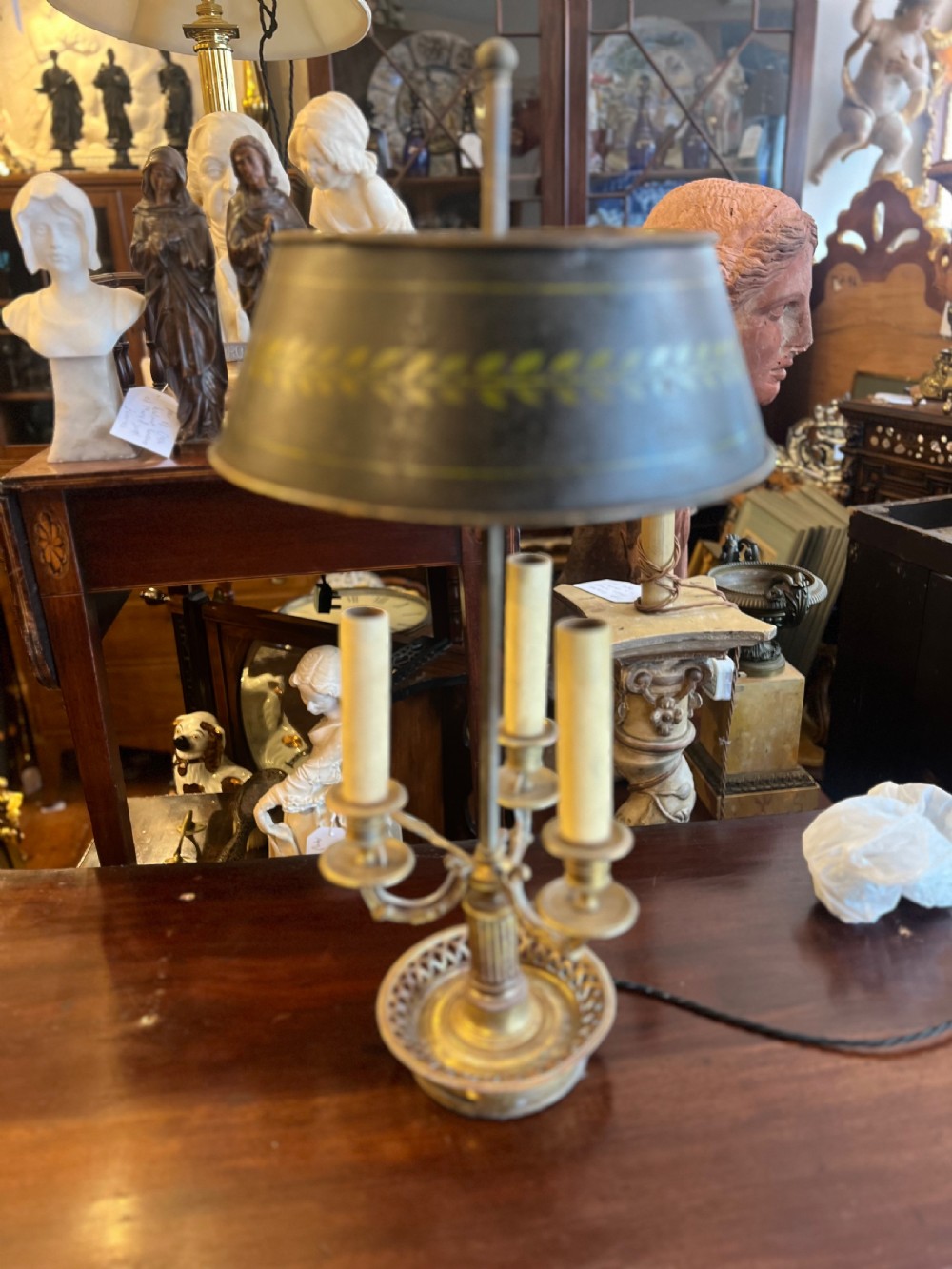 C19th Bouillotte table lamp  View II