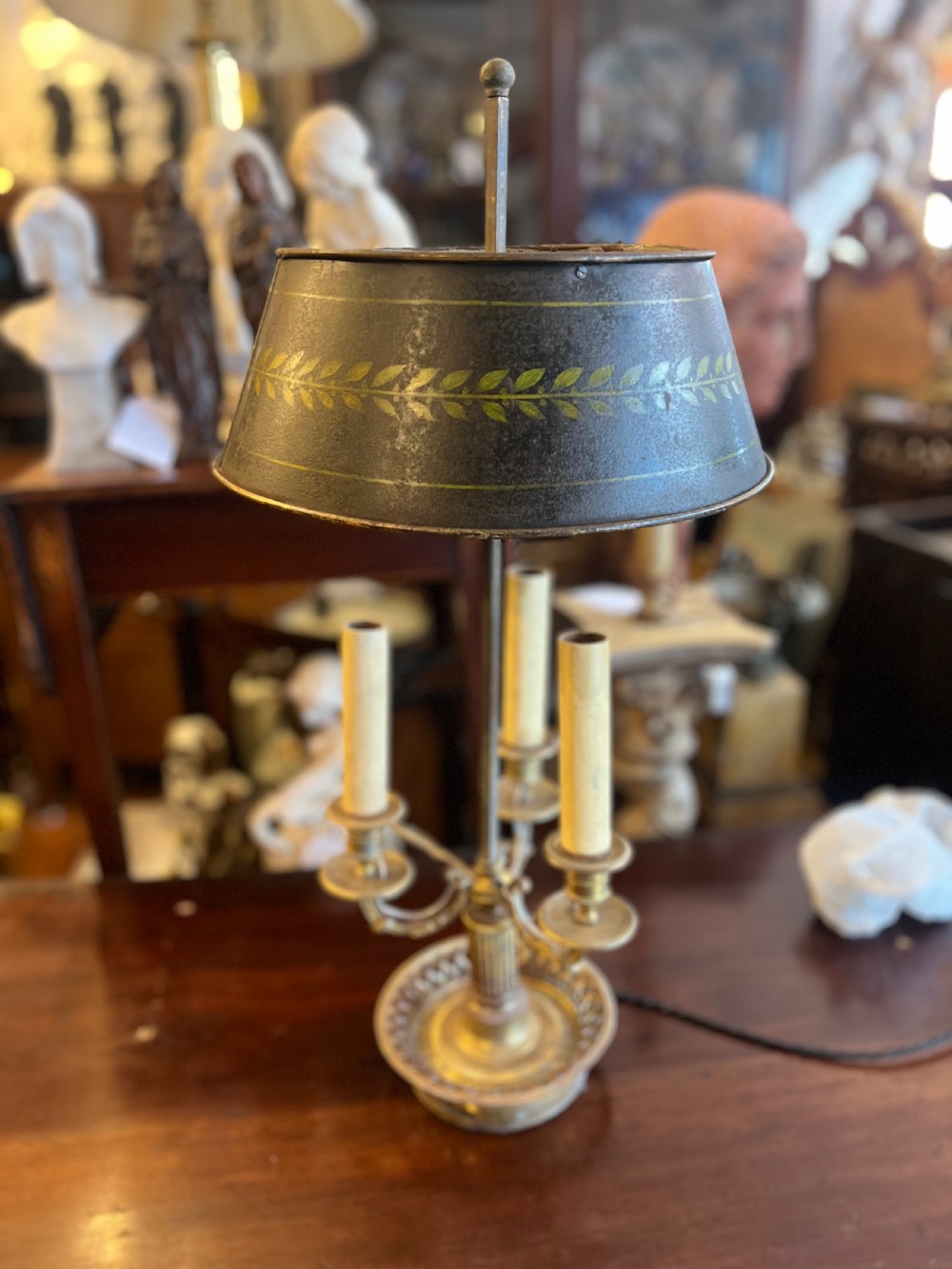 C19th Bouillotte table lamp  View III