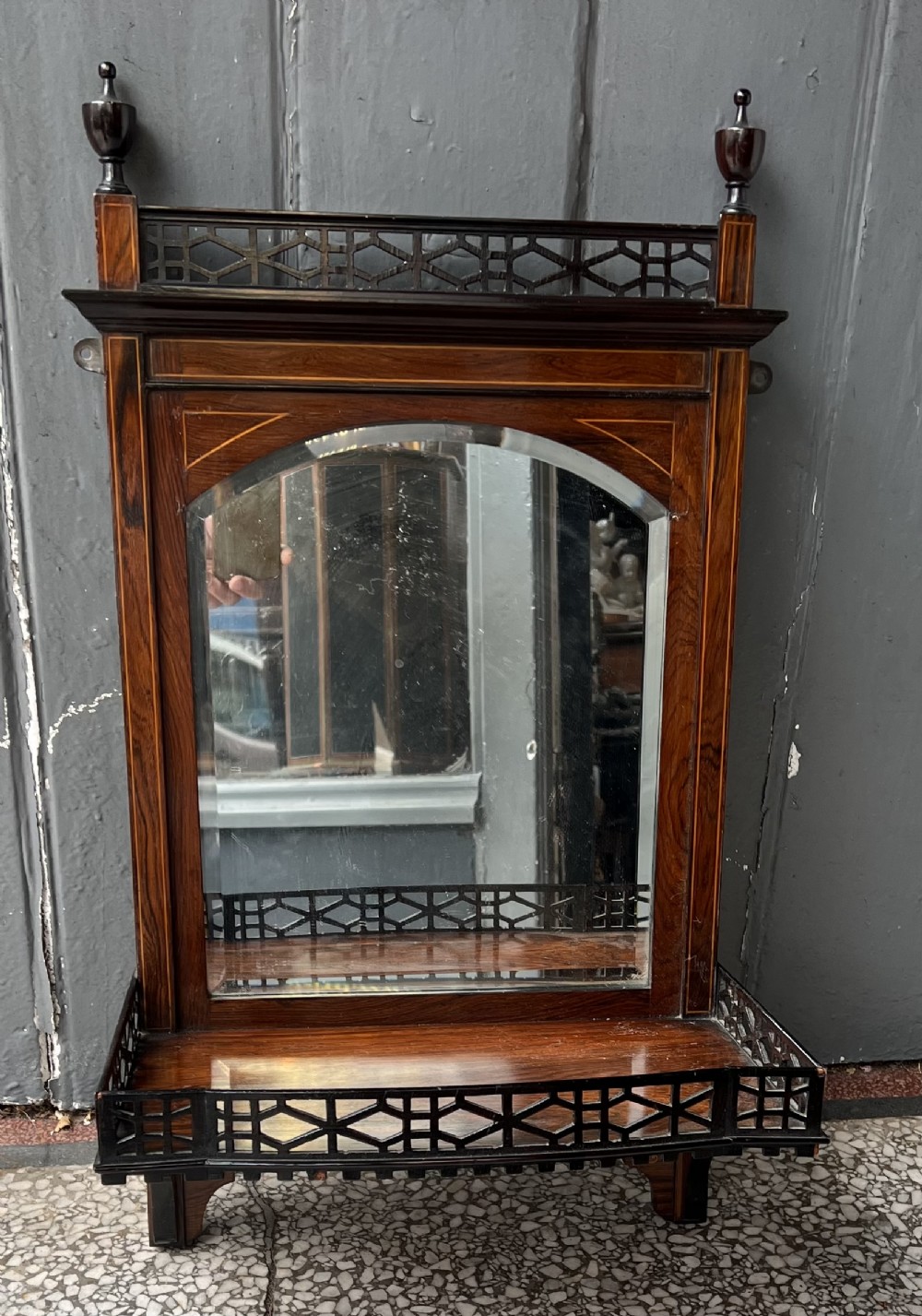 Edwardian mirrored wall bracket 