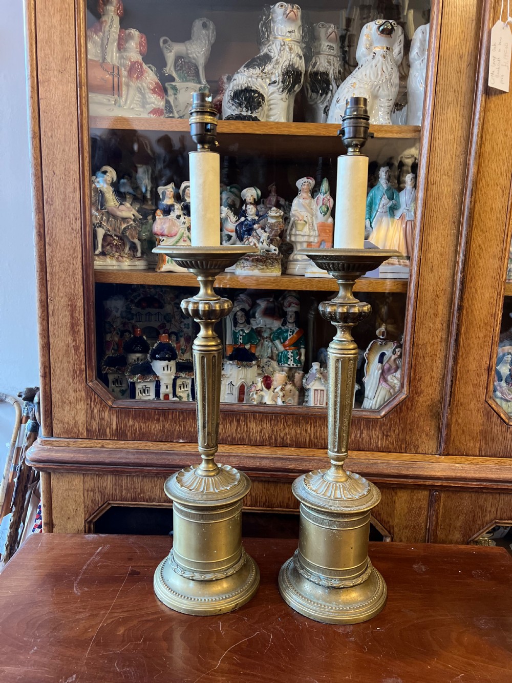 Pair of classical style table lamps  View II