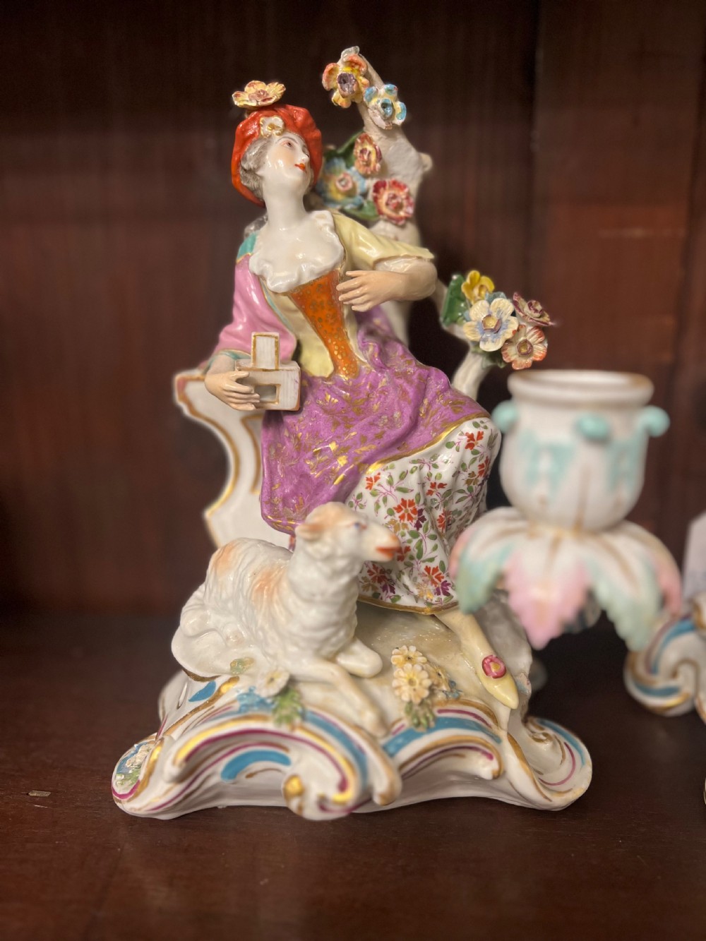 A PAIR OF SAMSON PORCELAIN FIGURAL CANDLESTICKS View II