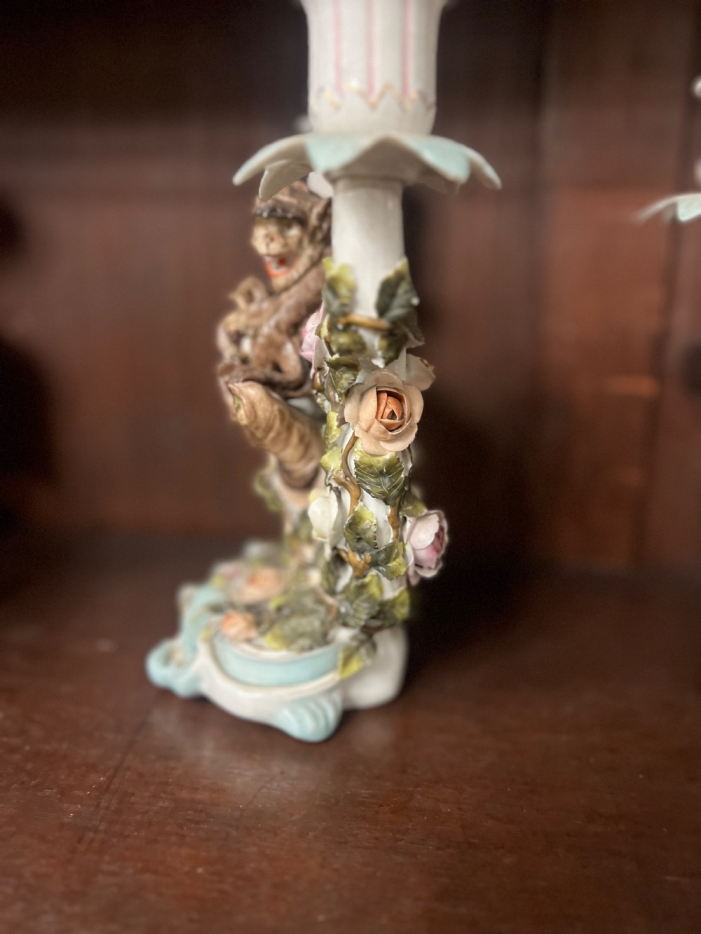 C19th Pair of German candelabra depicting mom keys  View VI