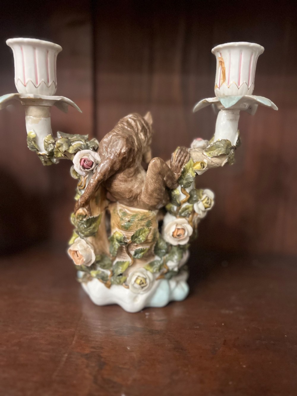 C19th Pair of German candelabra depicting mom keys  View VIII