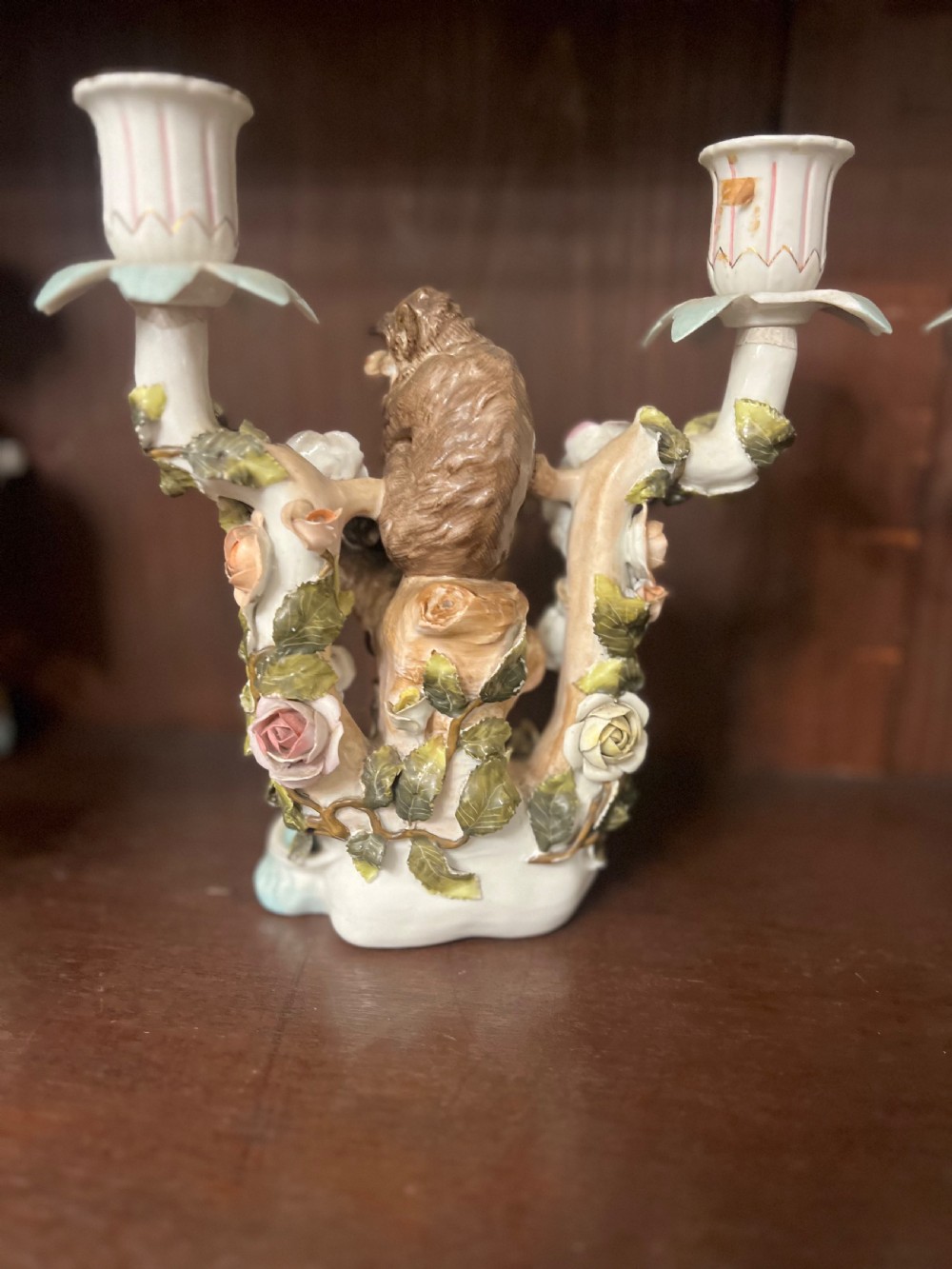 C19th Pair of German candelabra depicting mom keys  View IX