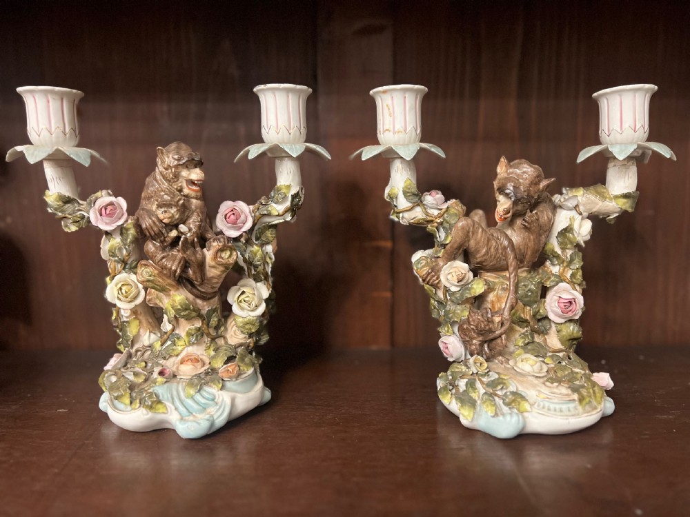 C19th Pair of German candelabra depicting mom keys  View XI