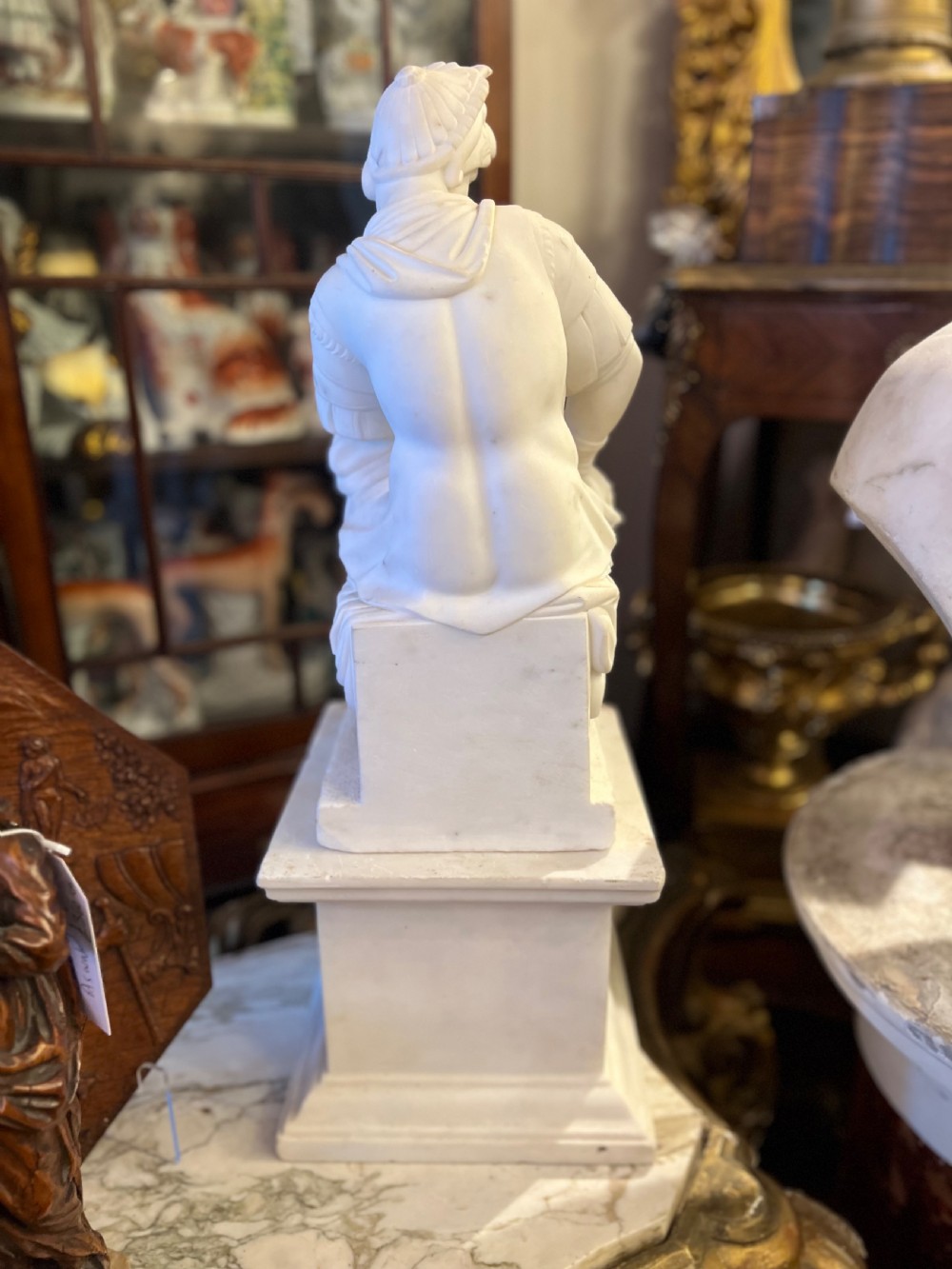 After Michelangelo - A lorenzo de Medici marble sculpture  View VII