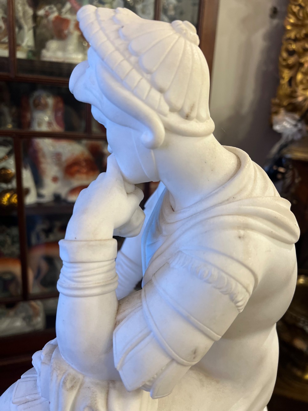 After Michelangelo - A lorenzo de Medici marble sculpture  View XIII