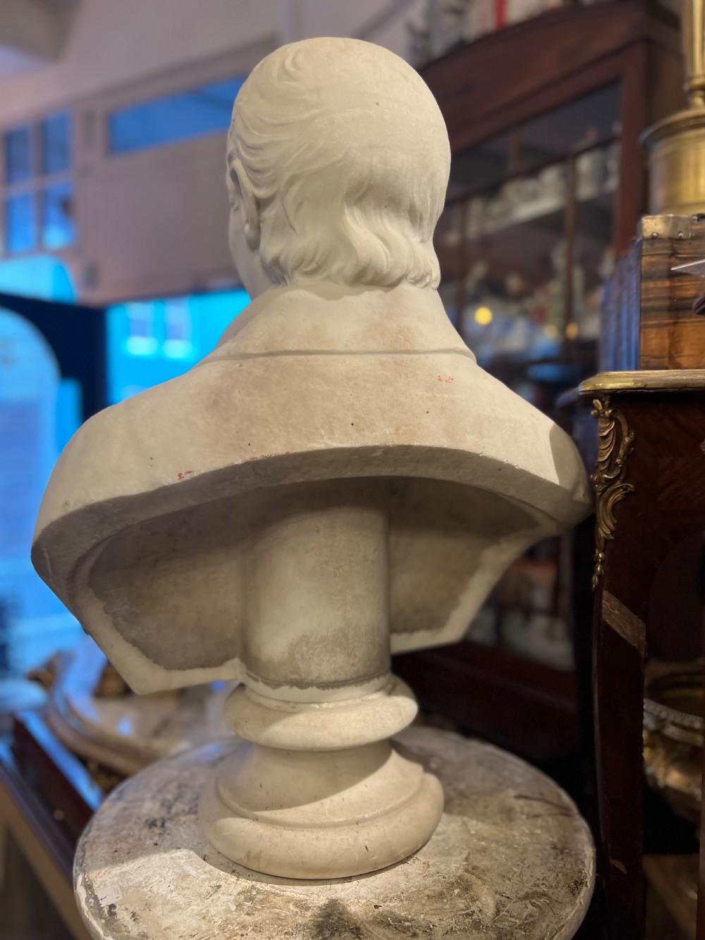 C19th marble Library bust of a gentleman  View II