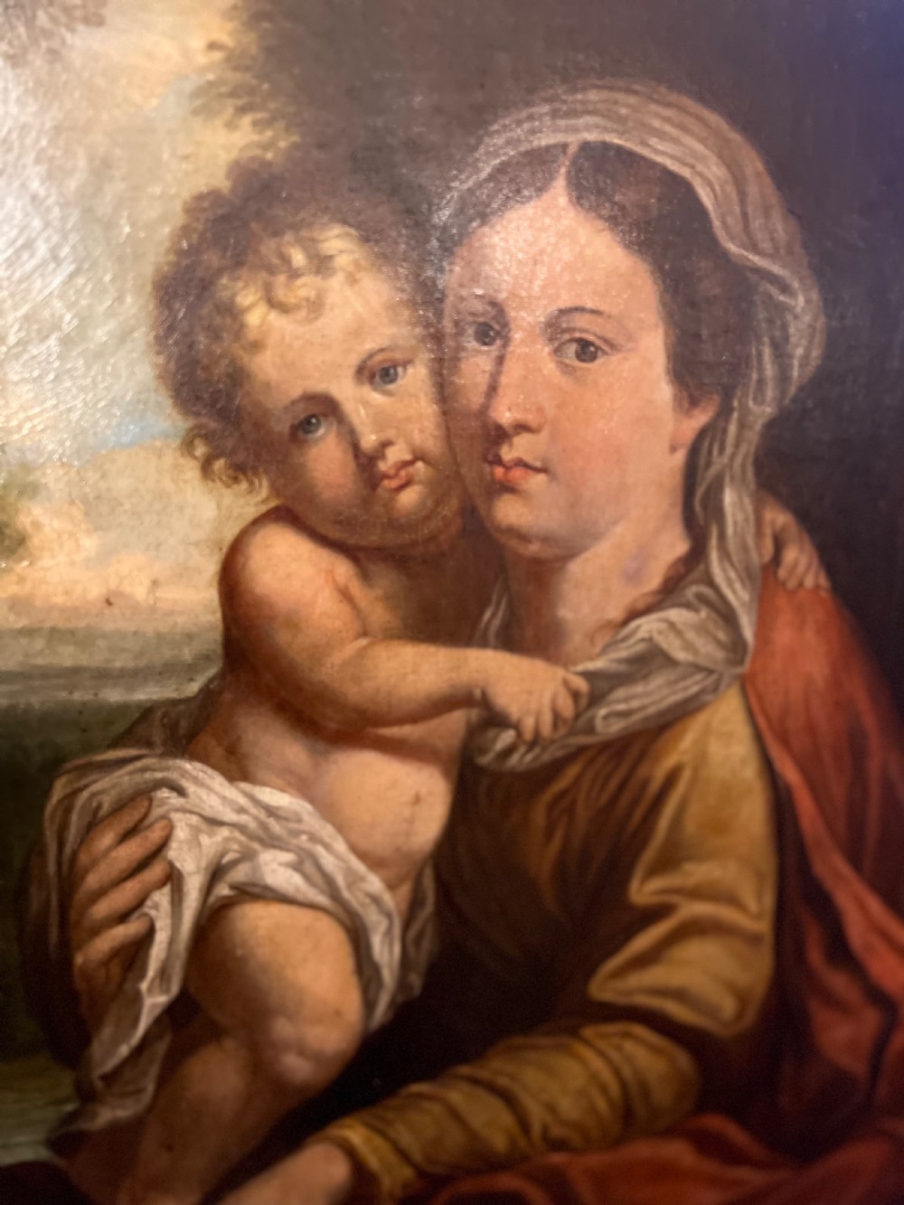 Madonna and child oil on canvas after Annibale Carraci ( 1560-1609 )  View IV