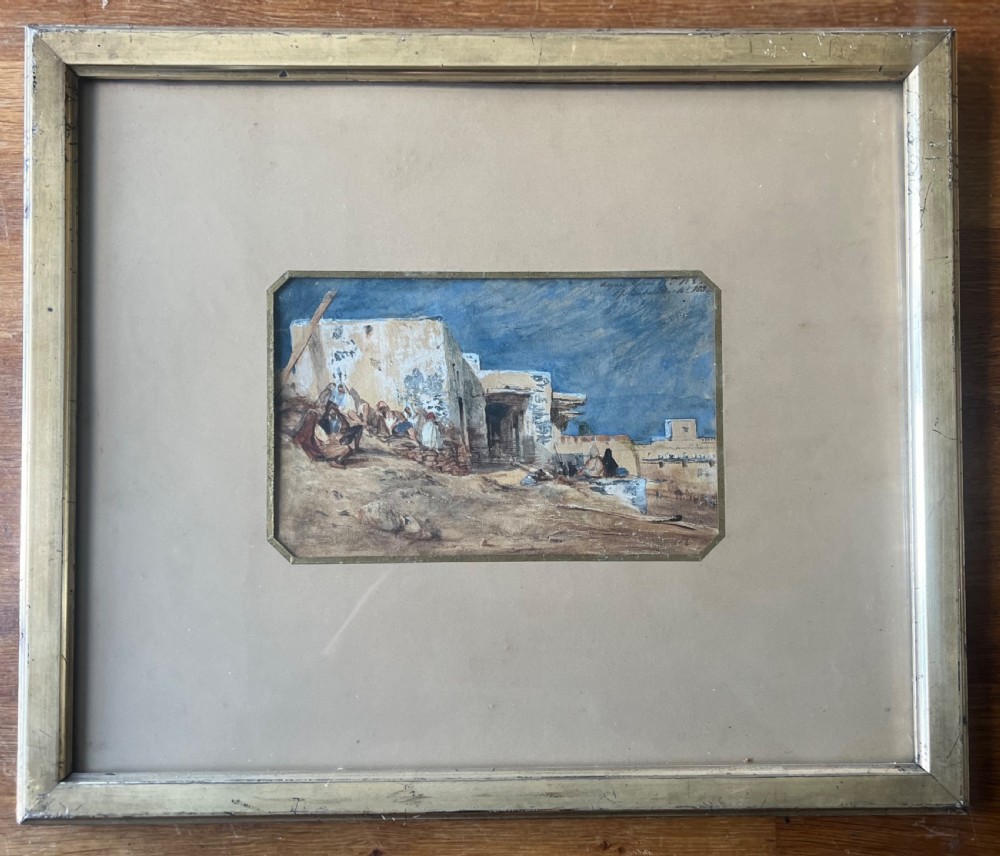 William Wyld ( 1806-1889 ) watercolour of a scene in Algiers C 1833 