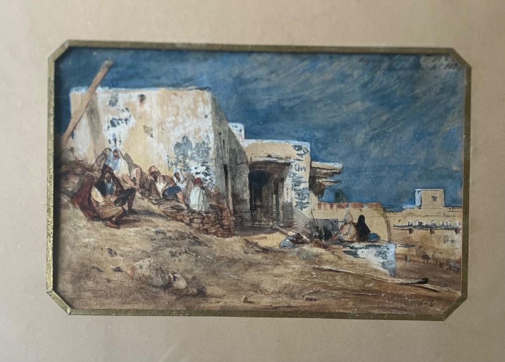 William Wyld ( 1806-1889 ) watercolour of a scene in Algiers C 1833  View II