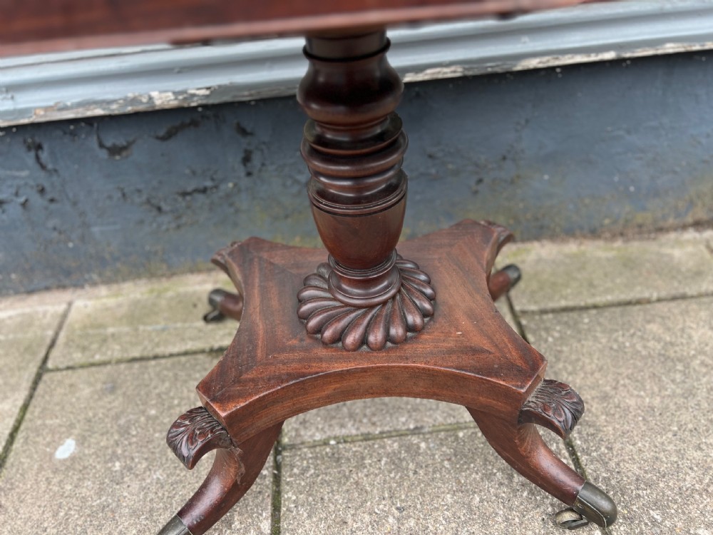 C19th mahogany tea table  View IV