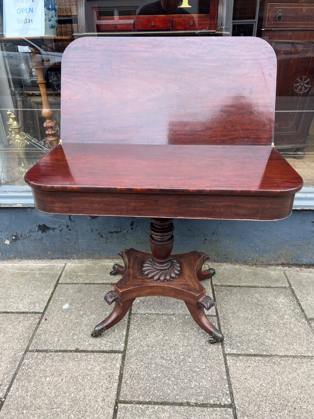 C19th mahogany tea table  View VII