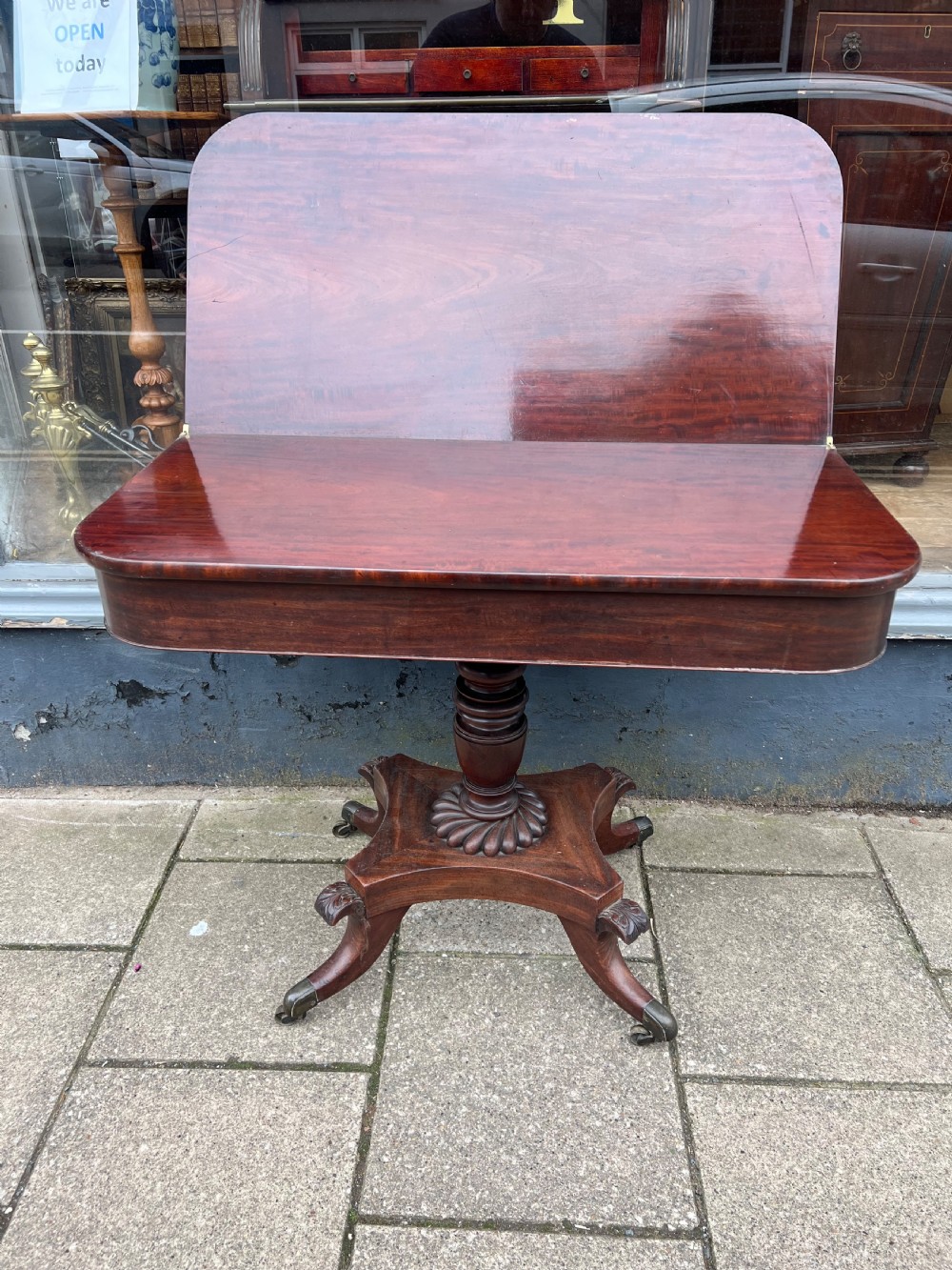 C19th mahogany tea table  View VIII