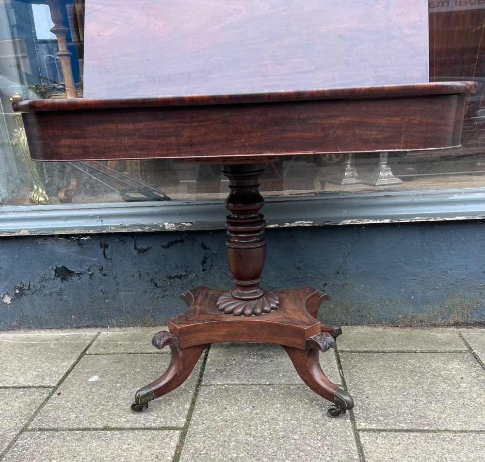C19th mahogany tea table  View XI