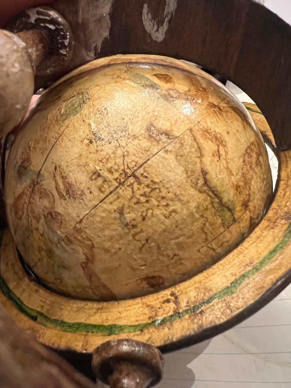 Pair of small table globes terrestrial and celestial  View III