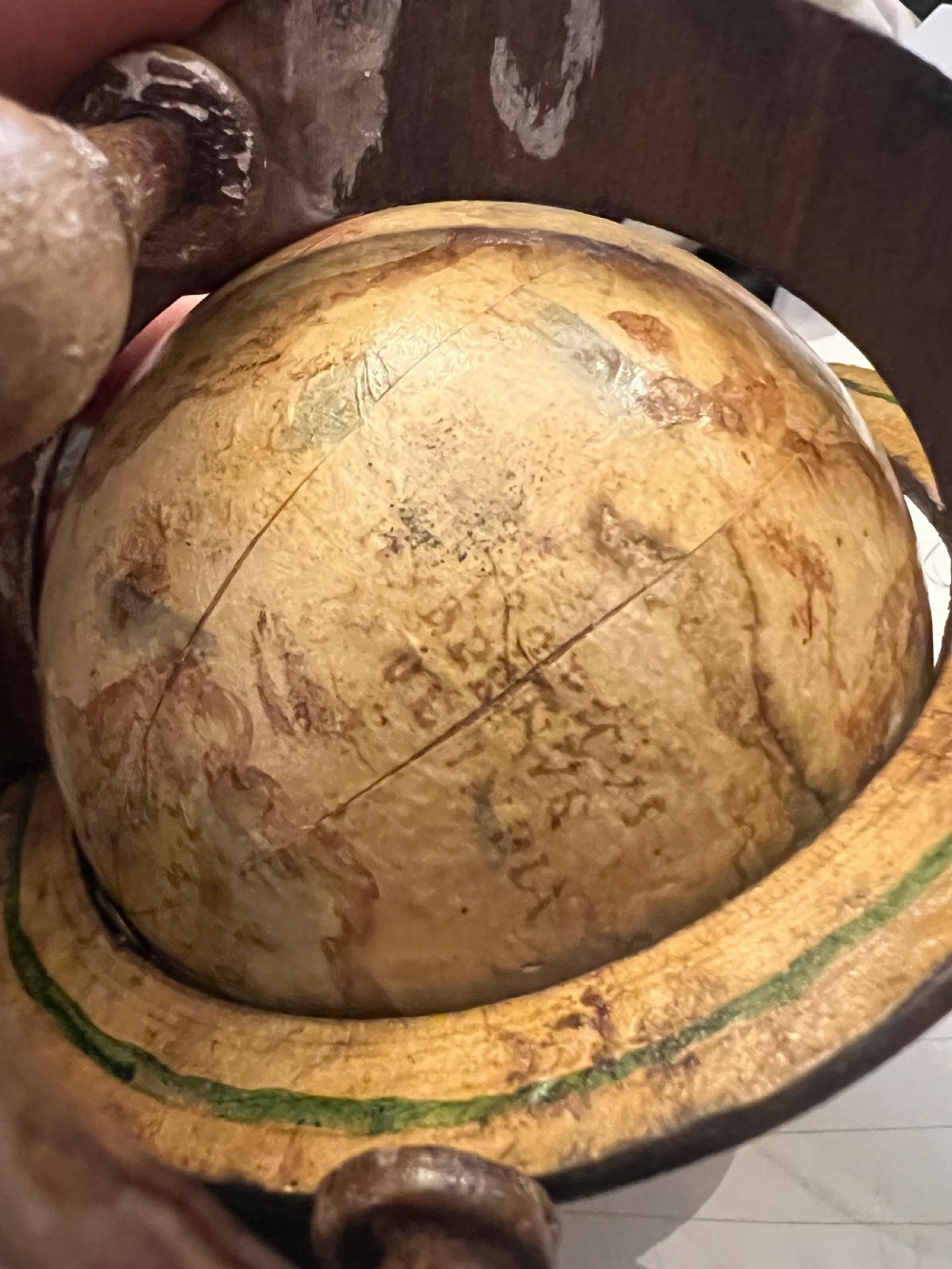 Pair of small table globes terrestrial and celestial  View IV