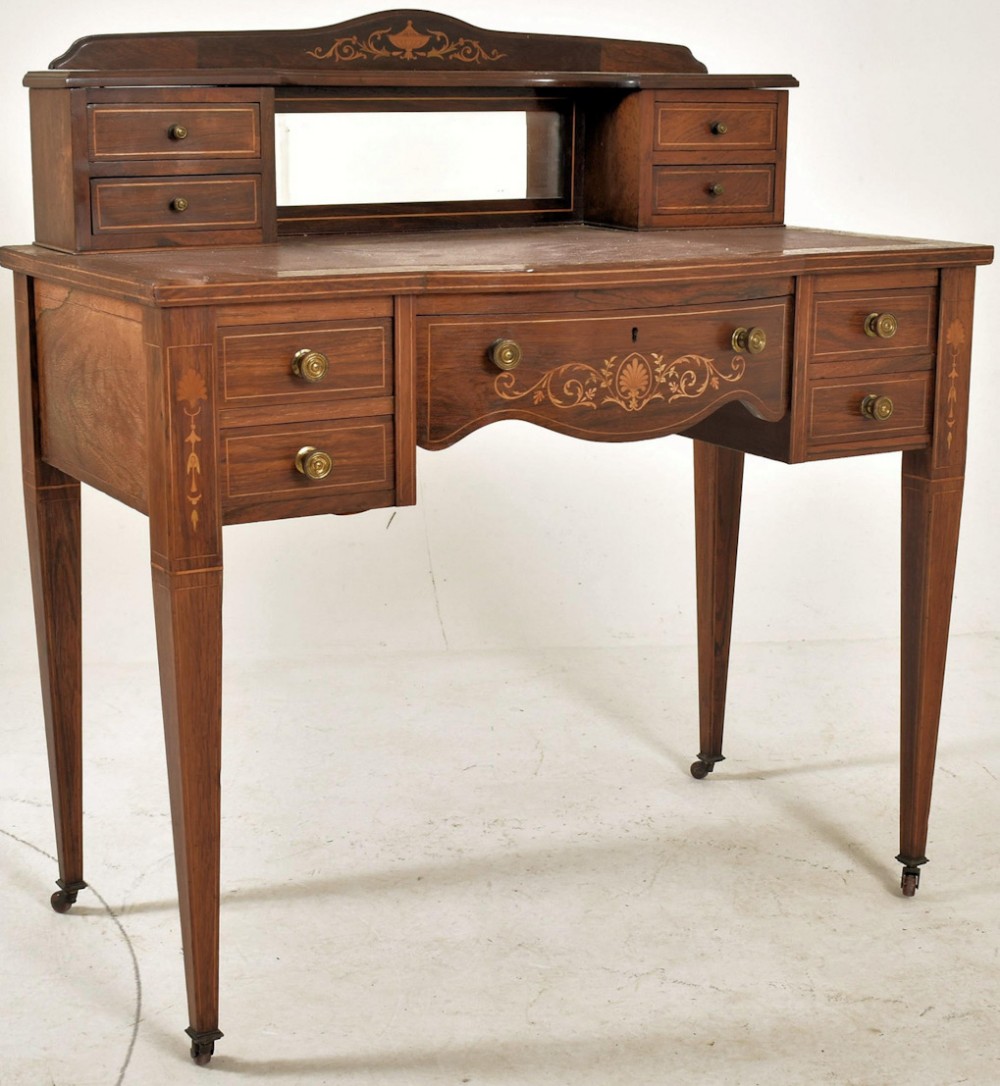 Edwardian inlaid writing desk in the manner of Edward’s and Robert’s 