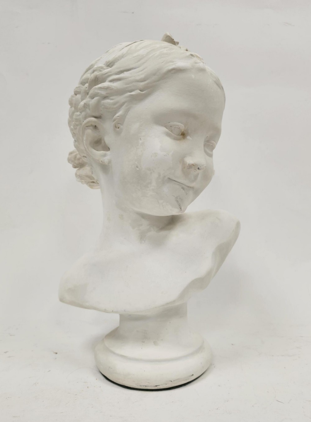 Plaster bust of a young girl 