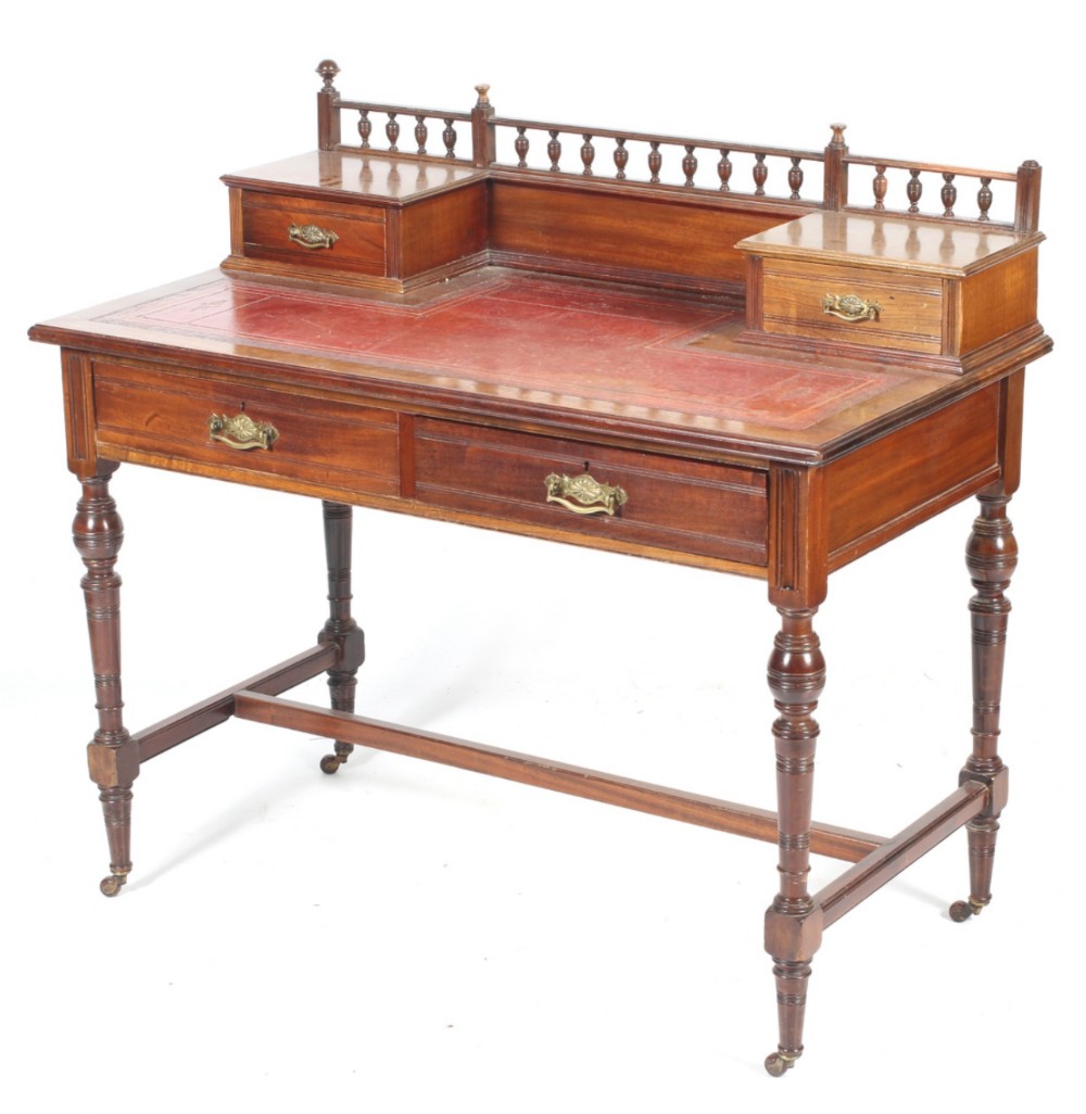 Small C19th small desk by shoolbred and co. 