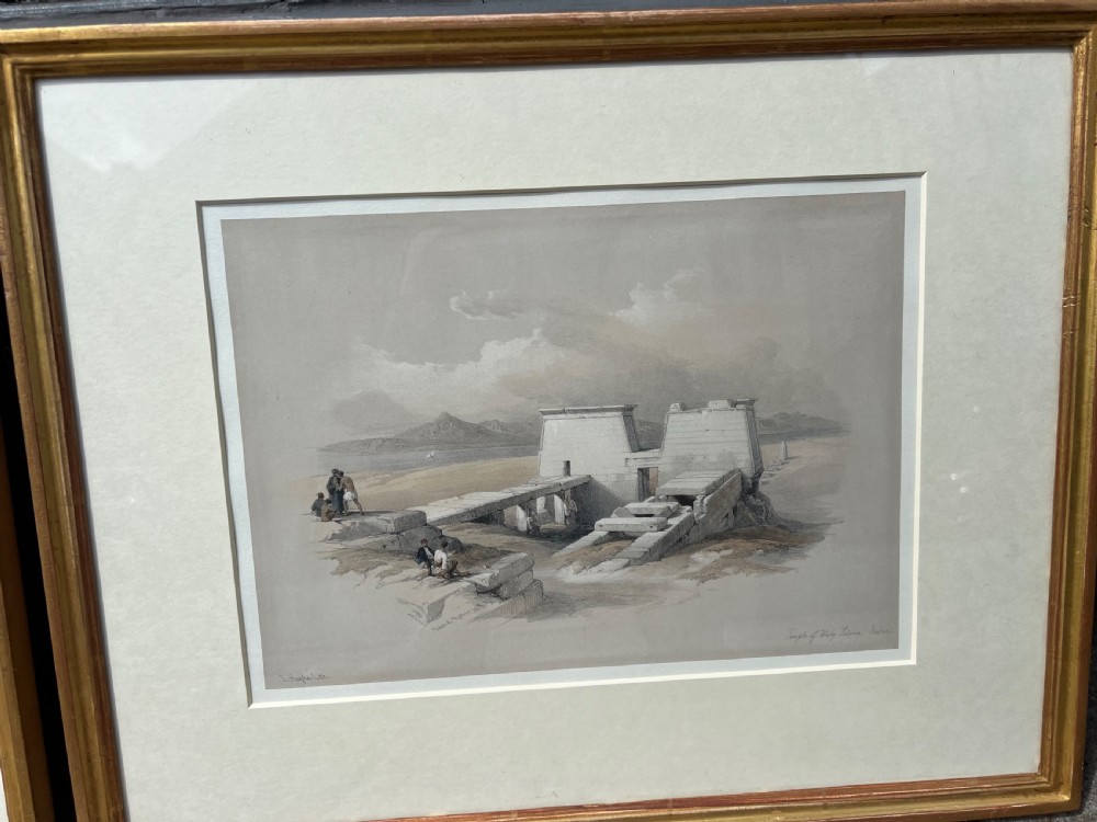 Set of three lithographs by David Roberts RA ( 1796-1864 ) View II