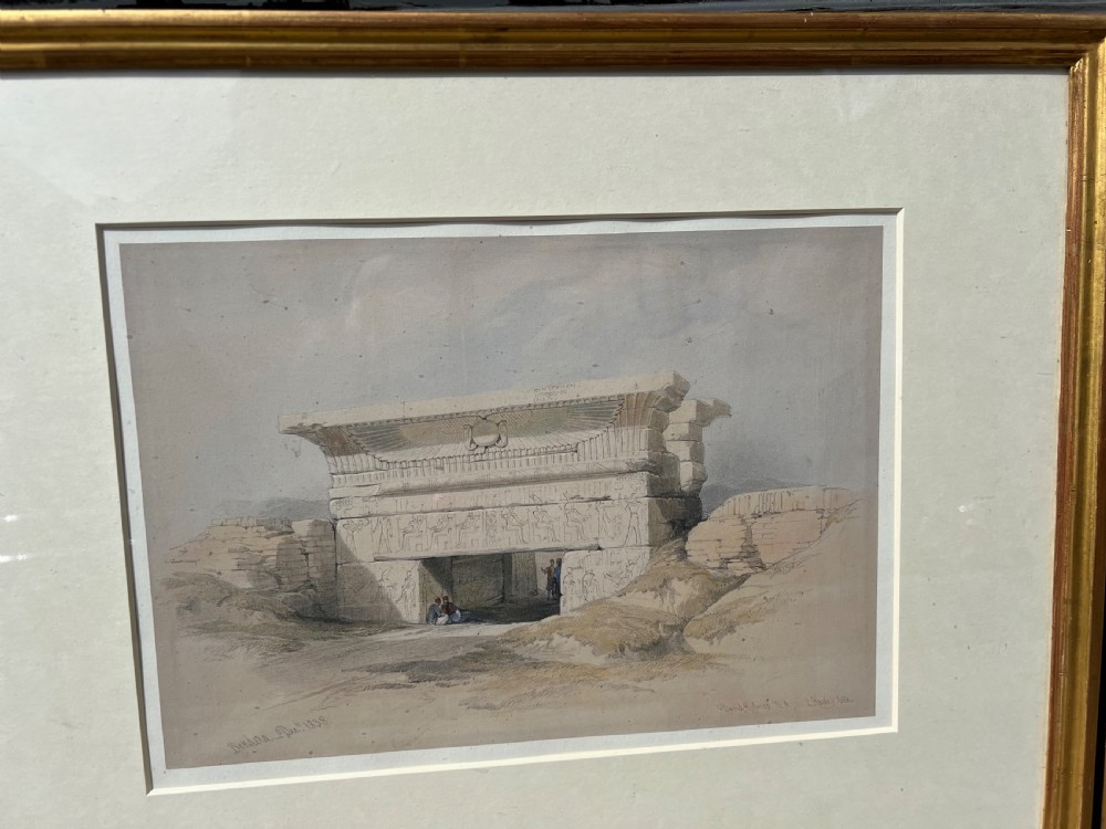 Set of three lithographs by David Roberts RA ( 1796-1864 ) View III