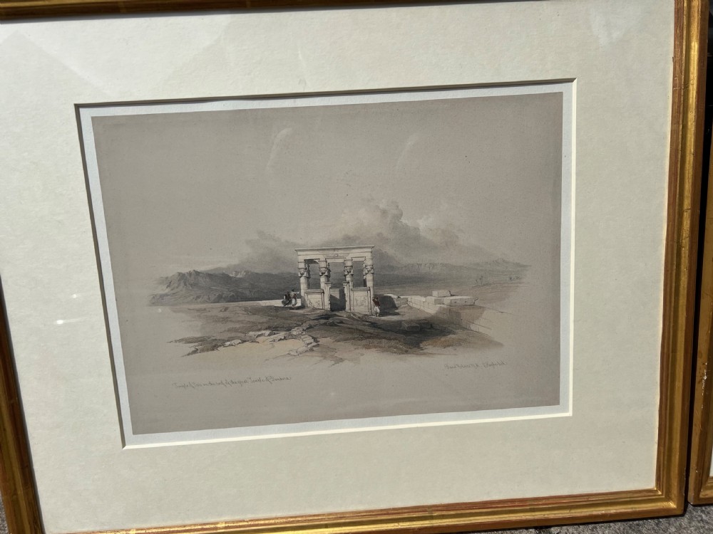 Set of three lithographs by David Roberts RA ( 1796-1864 ) View IV